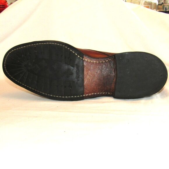 Allen Edmonds Cognac Brown Dellwood Oxfords Size 8.5 D Split-Toe Good Cond main image 7